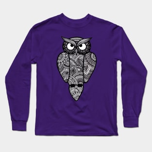 Owl (purple background) Long Sleeve T-Shirt